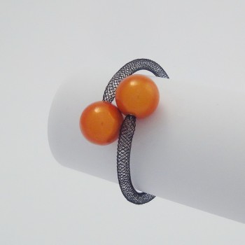 Bracelet zig zag orange